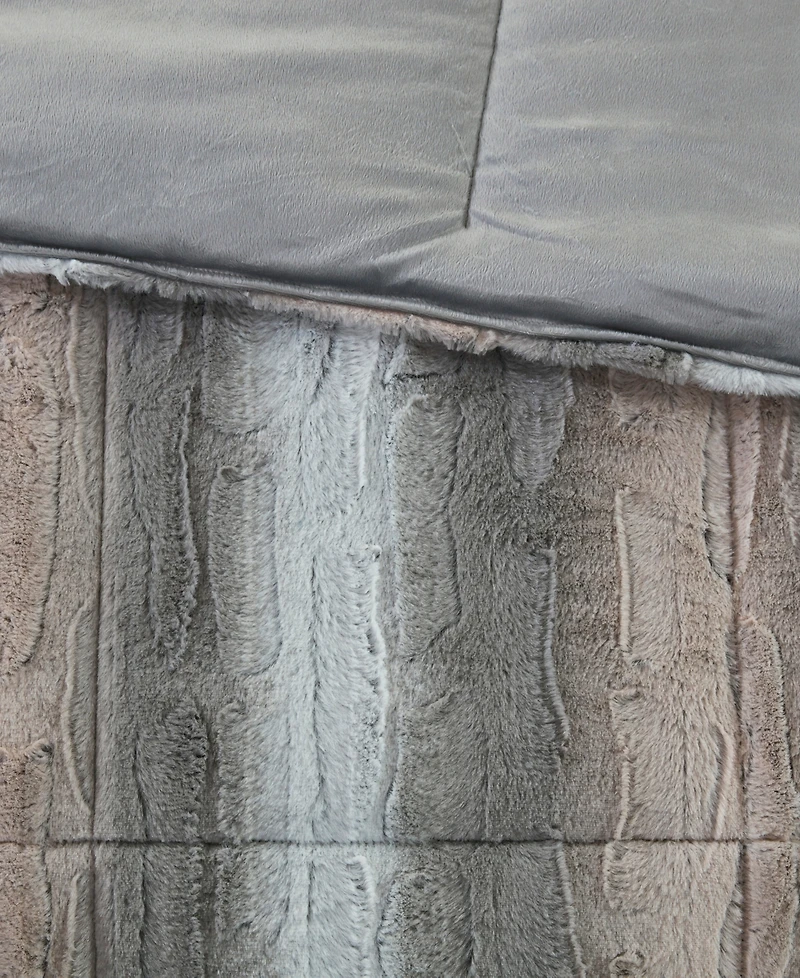 Madison Park Zuri Faux-Fur 4-Pc. Comforter Set, Full/Queen