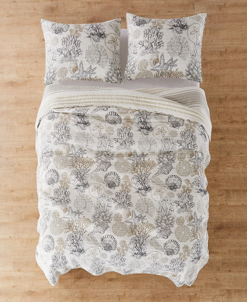 Levtex Caspian Sea Reversible 3-Pc. Quilt Set, King/California King