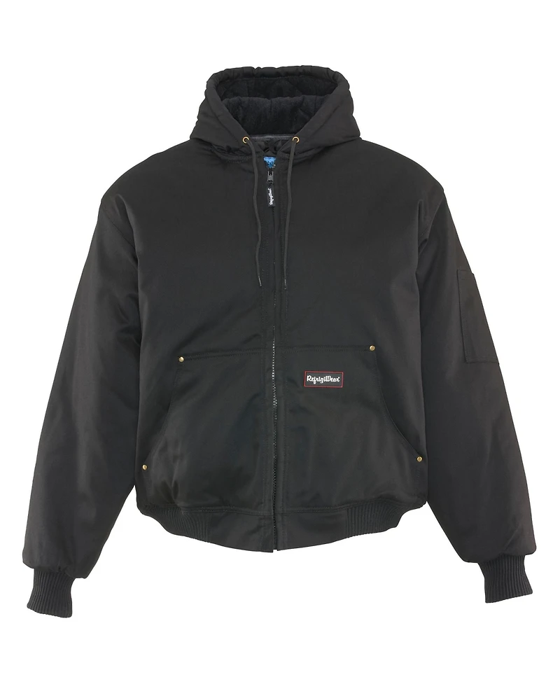 RefrigiWear Big & Tall ComfortGuard Service Jacket - Insulated Denim Hooded Work for Cold Weather