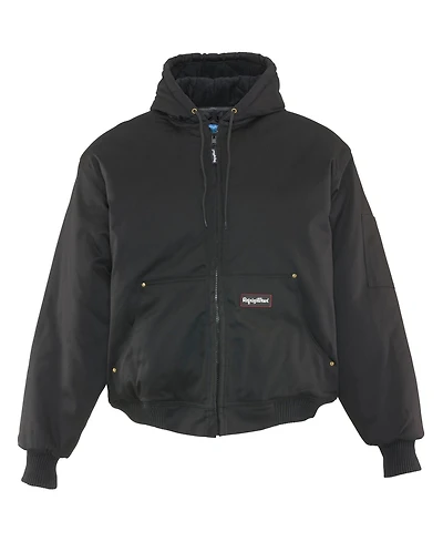 RefrigiWear Big & Tall ComfortGuard Service Jacket - Insulated Denim Hooded Work for Cold Weather