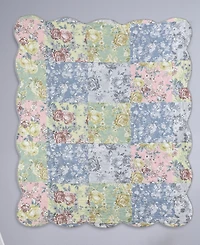 Greenland Home Fashions Emma Traditional Floral Quilted Throw, 50" x 60"