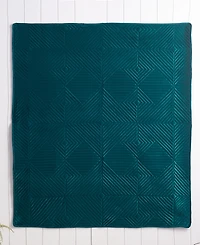 Greenland Home Fashions Riviera Velvet Finely Stitched Quilted Throw, 50"x60"