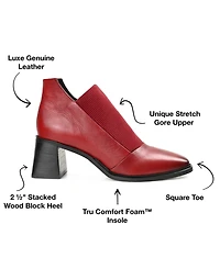 Journee Signature Women's Stylla Stretch Vamp Block Heel Shooties