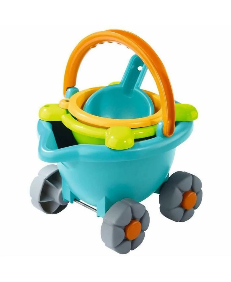 Haba Sand Bucket Scooter - 4 Piece Nesting Beach Toy Set for Toddlers