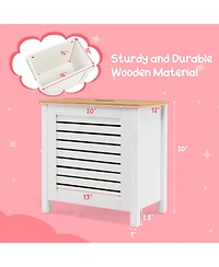 Wooden Toy Storage Organizer Kids Toy Chest W/Lid
