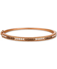 Le Vian Chocolate Diamond & Nude Diamond Bangle Bracelet (1-1/10 ct. t.w.) in 14k Rose Gold