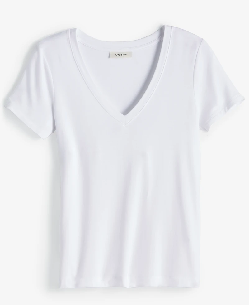 On 34th Women's Modal V-Neck T-Shirt, Created for Macy's
