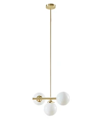 Ink+Ivy Aurelia 3-Light Chandelier with Frosted Glass Globe Bulbs