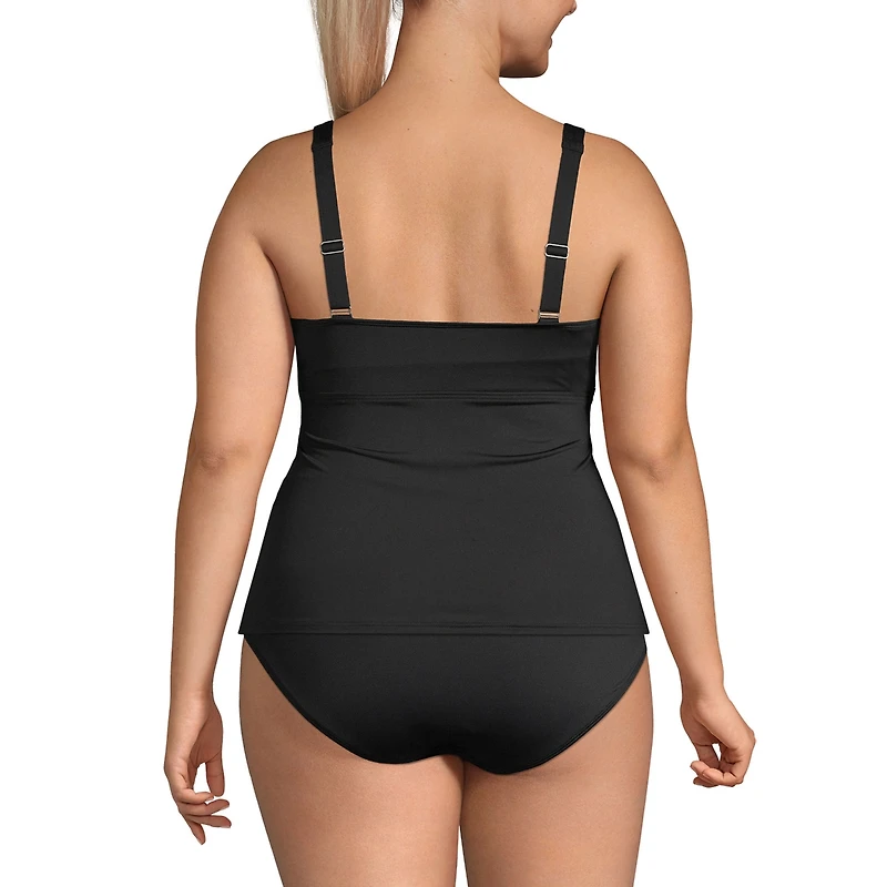 Lands' End Plus Dd-Cup V-Neck Underwire Tankini Swimsuit Top