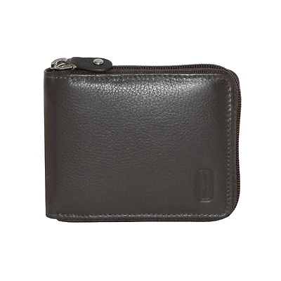 Club Rochelier Men's Zip Around Billfold Wallet