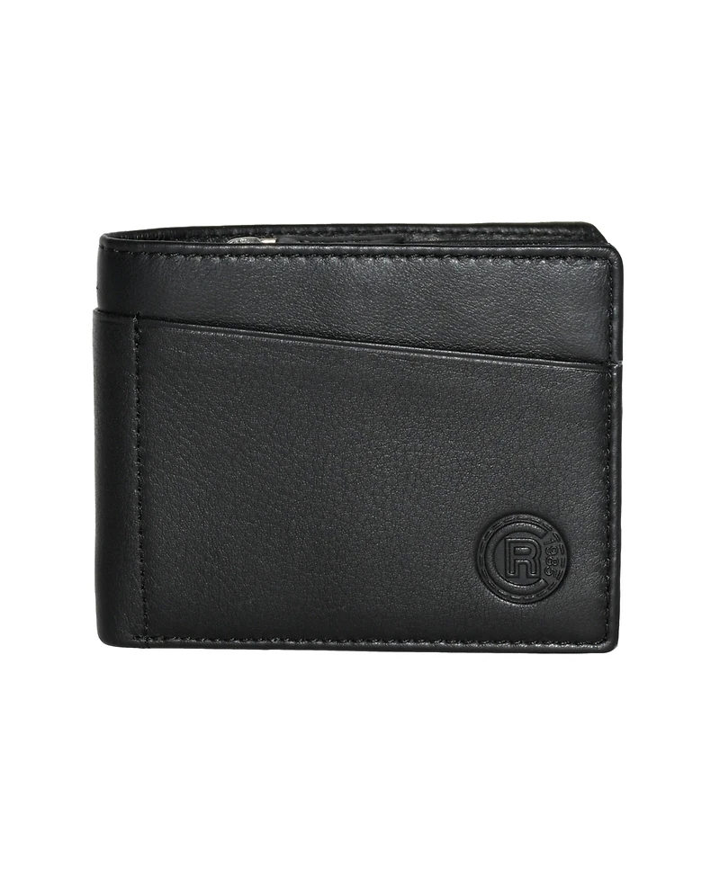 Club Rochelier Men's Slim Wallet with Zippered Pocket
