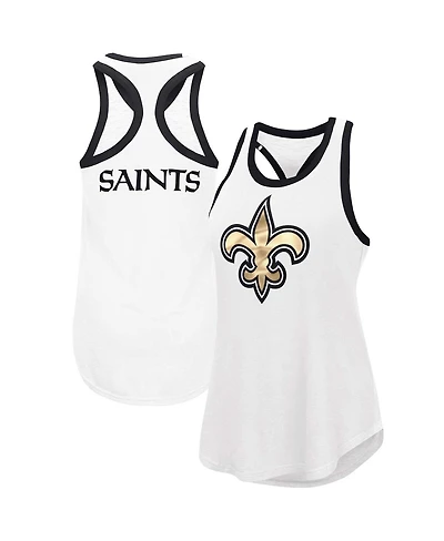 Women's G-iii 4Her by Carl Banks White New Orleans Saints Tater Tank Top
