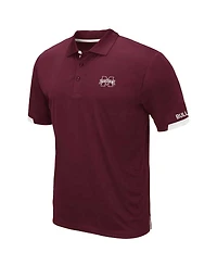 Men's Colosseum Maroon Mississippi State Bulldogs Big and Tall Santry Polo Shirt