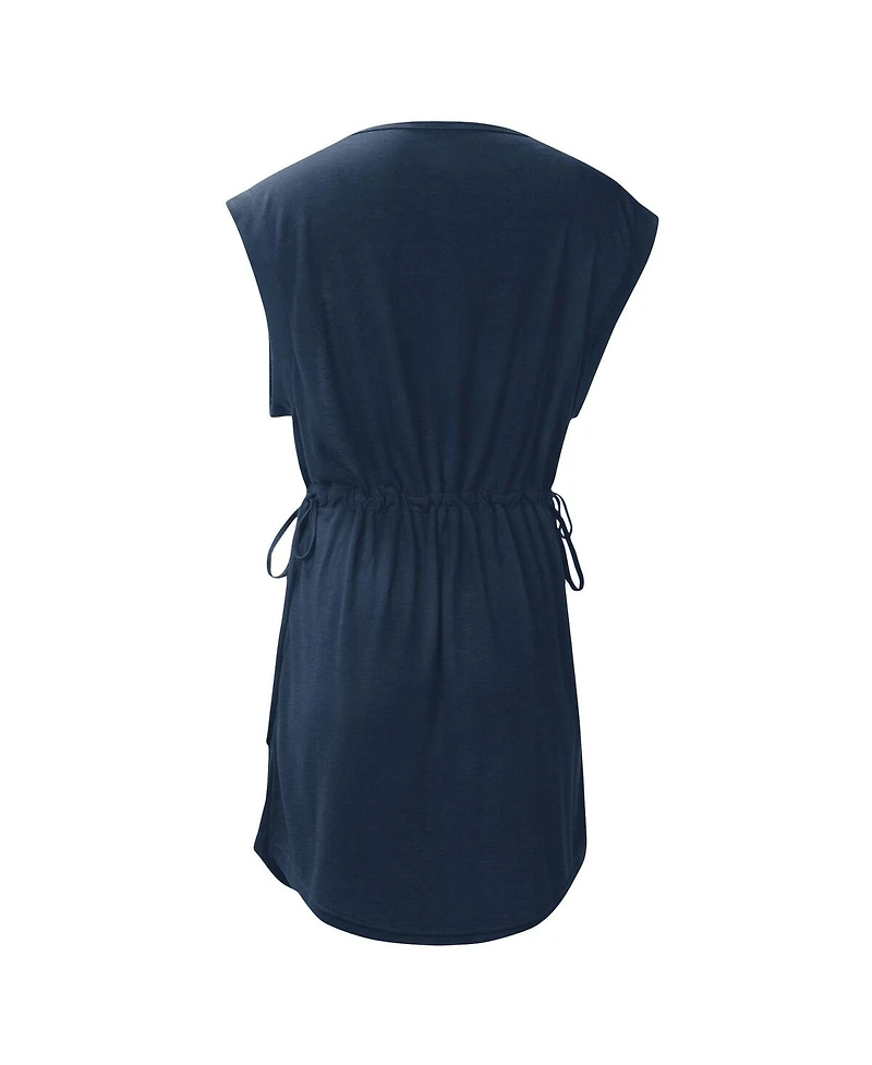 Women's G-iii 4Her by Carl Banks Navy Auburn Tigers Goat Swimsuit Cover-Up Dress