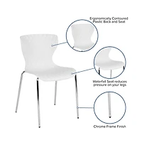 Contemporary Design Accent Dining Plastic Stack Chair