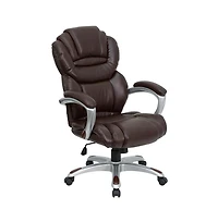 Emma+Oliver High Back Executive Swivel Ergonomic Office Chair With Accent Layered Seat/Back