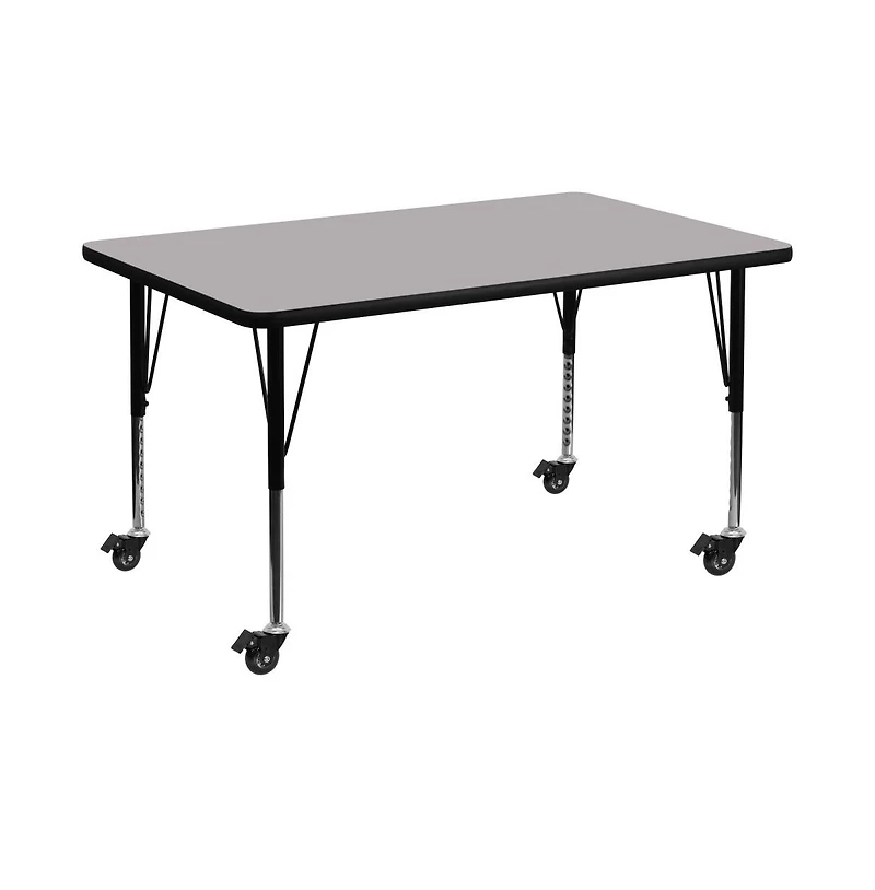 Emma+Oliver Mobile 24X48 Rectangle Laminate Preschool Activity Table