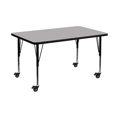 Emma+Oliver Mobile 24X48 Rectangle Laminate Preschool Activity Table