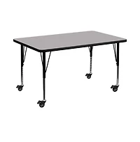Emma+Oliver Mobile 24X48 Rectangle Laminate Preschool Activity Table