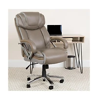 Emma+Oliver 500 Lb. Big & Tall Leathersoft Executive Ergonomic Office Chair With Wide Seat