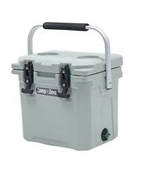Camp-zero 12 | 12.6 Qt. Premium Cooler with Molded-in Cup Holders and Folding Aluminum Handle Clay