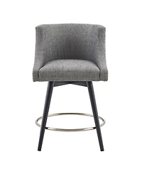 Madison Park Mateo 26.5" Fabric Swivel Counter Stool