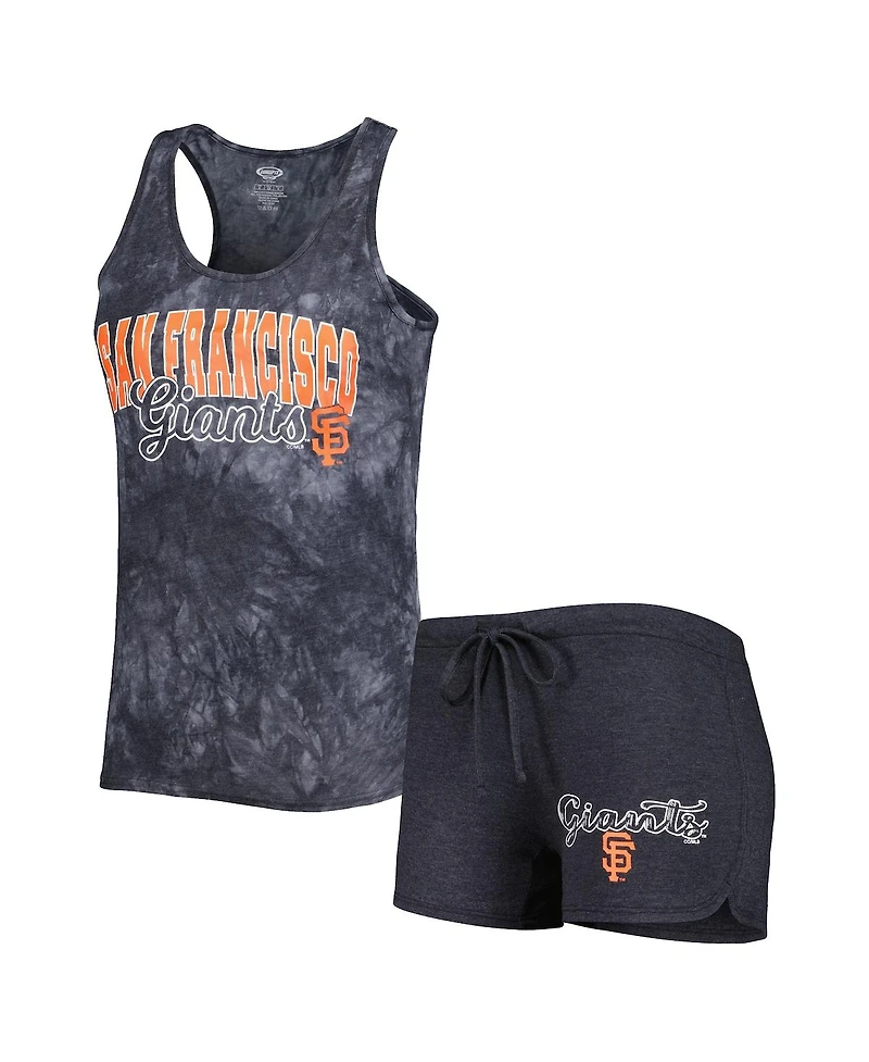 Women's Concepts Sport Charcoal San Francisco Giants Billboard Racerback Tank and Shorts Sleep Set