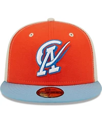 Men's New Era Orange, Light Blue Cielo Azul De Oklahoma City Copa La Diversion 59FIFTY Fitted Hat