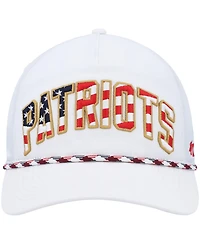 Men's '47 Brand White New England Patriots Hitch Stars and Stripes Trucker Adjustable Hat