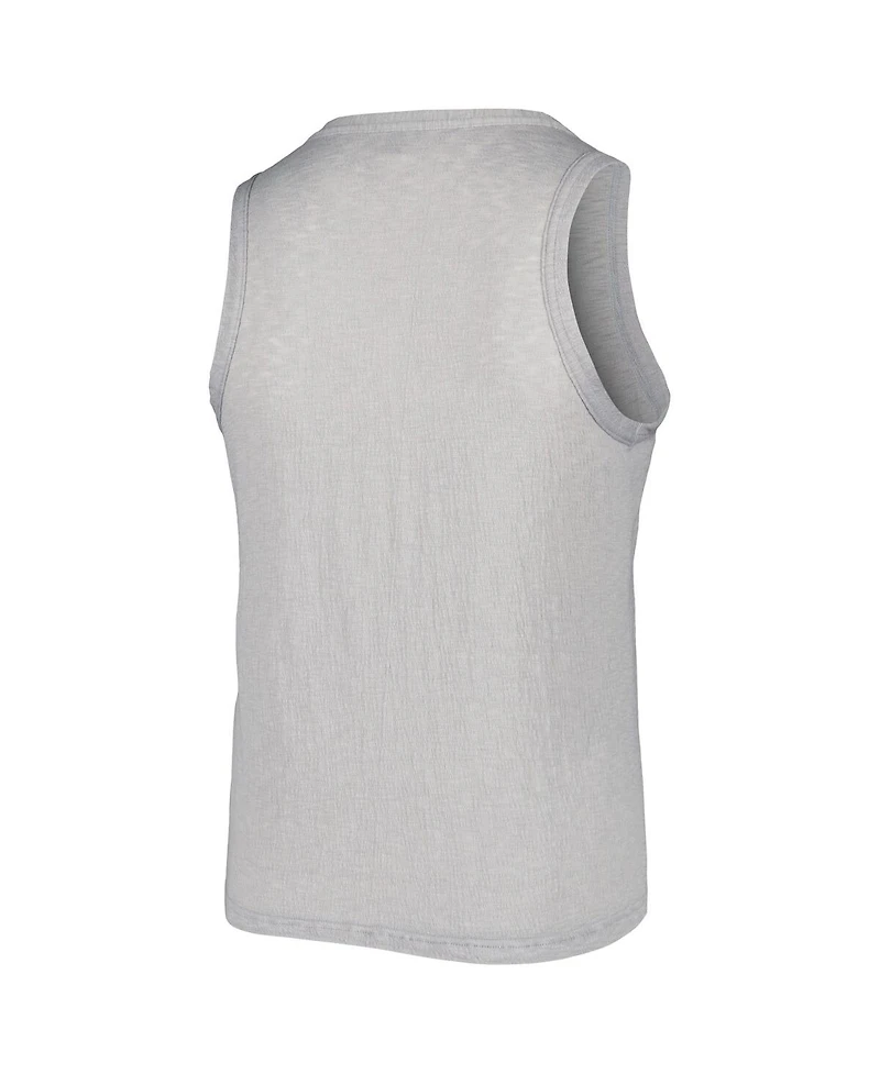 Women's Soft As A Grape Gray Chicago White Sox Plus High Neck Tri-Blend Tank Top