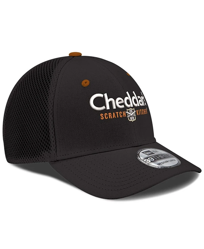 Men's New Era Black Kyle Busch 39THIRTY Cheddar's Neo Flex Fit Hat