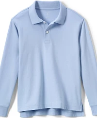 Lands' End Girls Long Sleeve Interlock Polo Shirt
