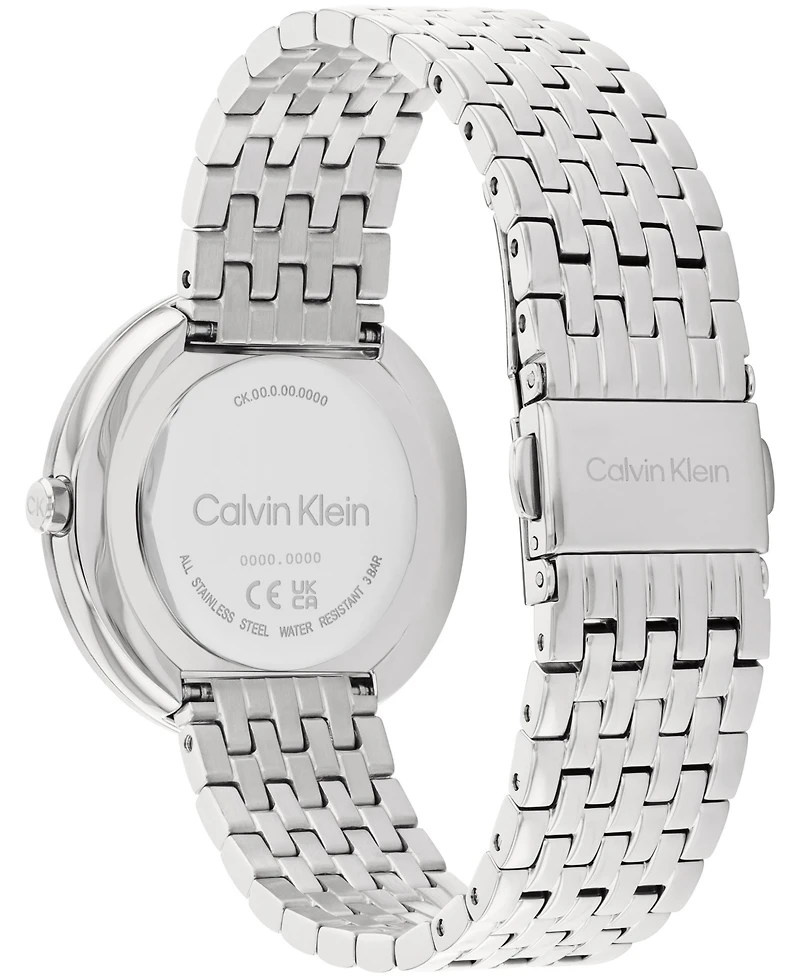 Calvin Klein Women's 2H Quartz Silver-Tone Stainless Steel Bracelet Watch 34mm