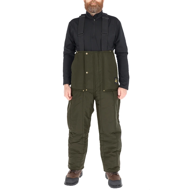 RefrigiWear Men's Iron-Tuff Low Bib Overalls - Insulated Work Bibs, Water-Repellent, Windproof, -50°F Comfort Rating, Durable Cold-Weather Gear