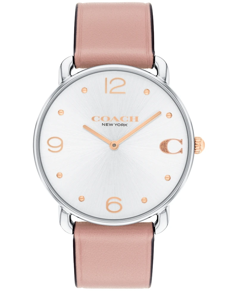 Coach Women's Elliot Blush Leather Strap Watch, 36mm