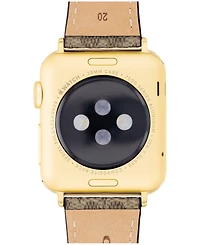 Coach Women's Tan Signature C Canvas Strap for 38mm, 40 mm, 41mm Apple Watch