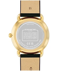 Coach Unisex Elliot Black Leather Strap Watch, 36mm
