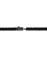 Bulova Men's Icon Black-Tone Sterling Silver Tennis Bracelet