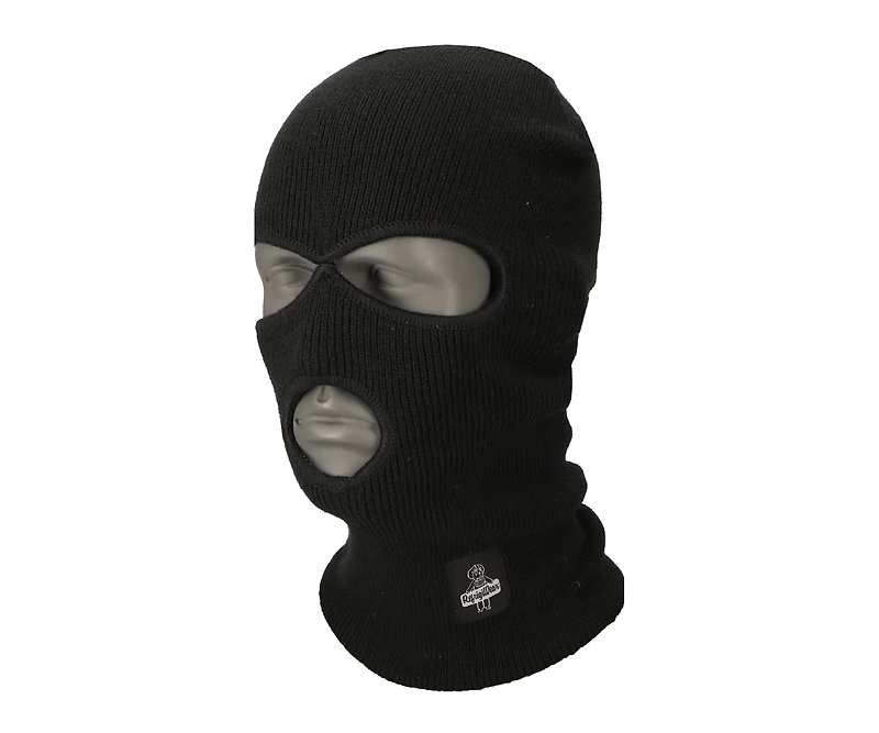 RefrigiWear Men's Silver Magic 3-Hole Mask - Lightweight Cold Weather Face Mask with Enhanced Breathability
