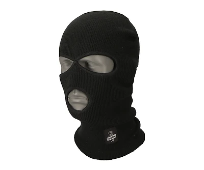 RefrigiWear Men's Silver Magic 3-Hole Mask - Lightweight Cold Weather Face Mask with Enhanced Breathability