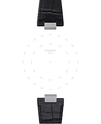 Tissot Official Prx Interchangeable Black Leather Watch Strap