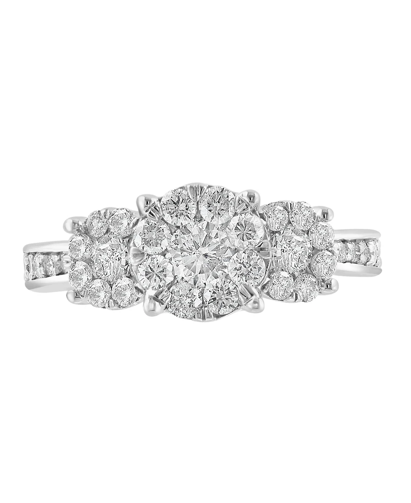 Effy Diamond Trio Cluster Ring (1-1/2 ct. t.w.) in 14k White Gold