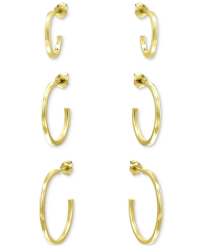 Giani Bernini 3-Pc. Set Graduated Hoop Earrings, Created for Macy's