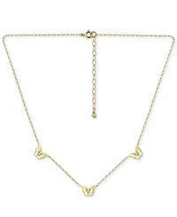 Giani Bernini Butterfly Trio Collar Necklace, 16" + 2" extender, Created for Macy's