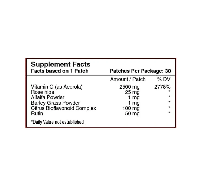 Vitamin C Plus Vitamin Patch by PatchAid (30-Day Supply)