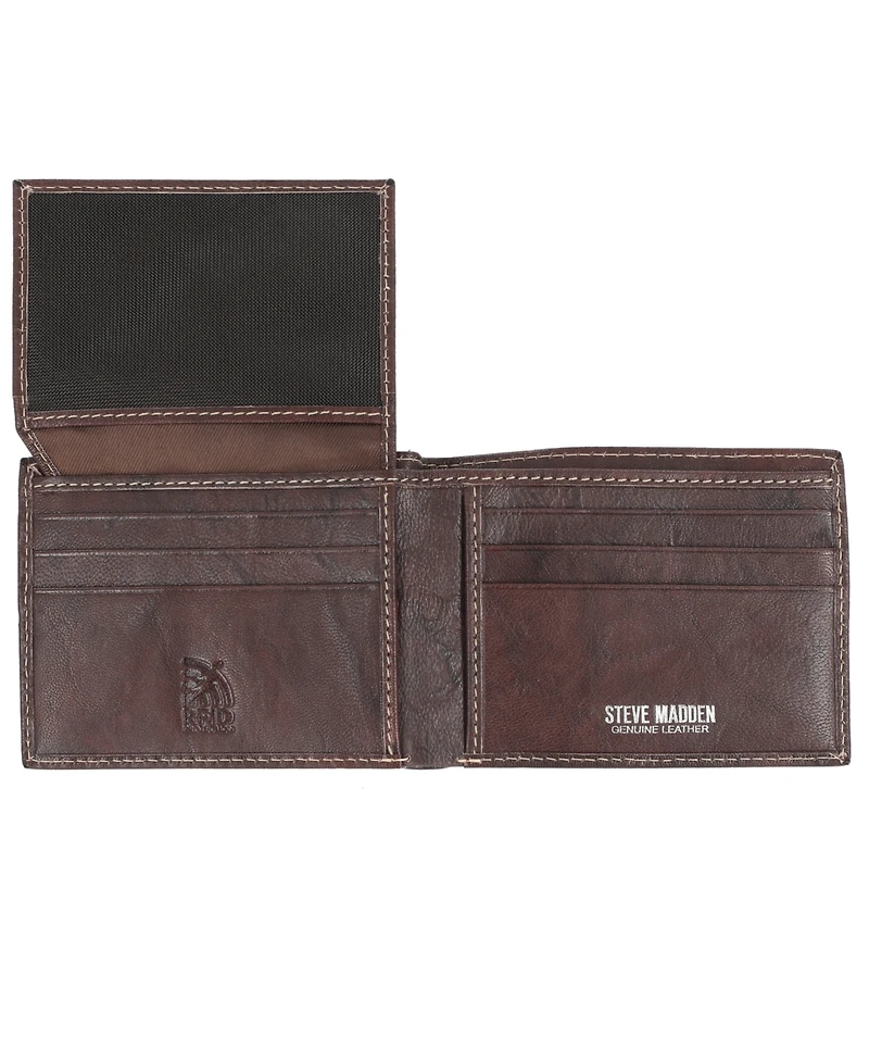 Steve Madden Men's Antique-like Rfid Passport Case
