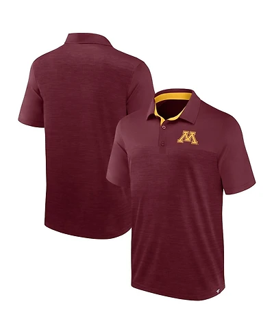 Men's Fanatics Heather Maroon Minnesota Golden Gophers Classic Homefield Polo Shirt