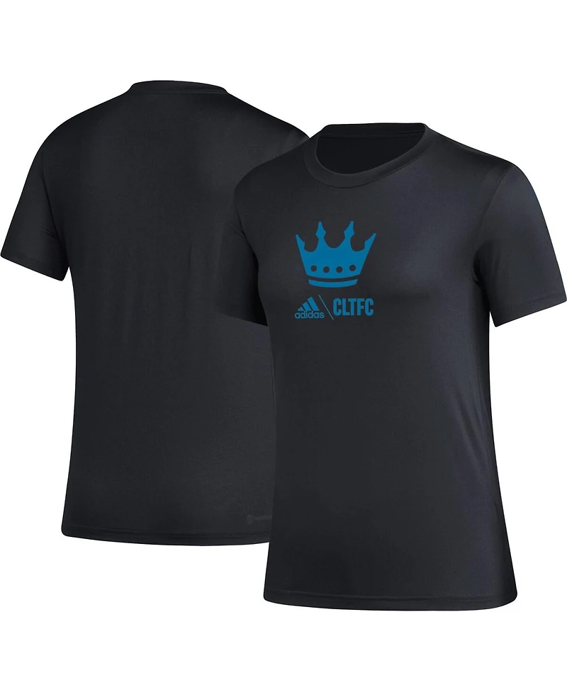 Women's adidas Black Charlotte Fc Aeroready Club Icon T-shirt