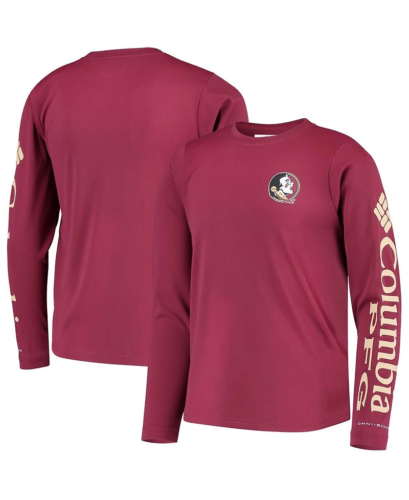 Big Boys Garnet Florida State Seminoles Pfg Terminal Tackle Long Sleeve Omni-Shade T-shirt