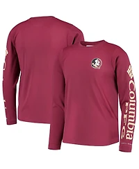 Big Boys Garnet Florida State Seminoles Pfg Terminal Tackle Long Sleeve Omni-Shade T-shirt